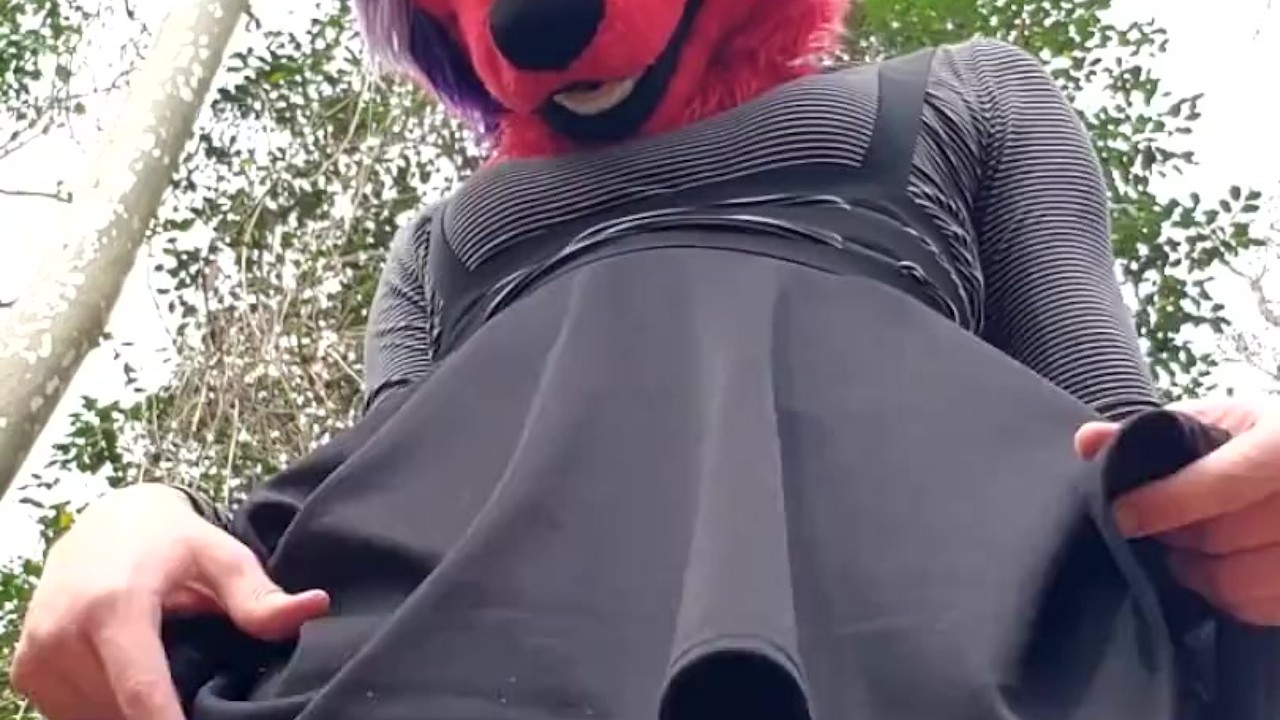 Fox Fursuiter Pisses and Cums in Forest - RedTube