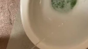 Wanking my cock and piss play 