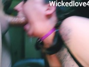 Sloppy BALLS DEEP throat fuck for intense CUM IN THROAT suprise 7/16