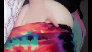 Milf Sticks A Vibrator In Her Big Ass