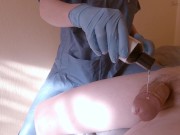 Nurse visits sick guy to help him out with handjob FULL HD 3/16