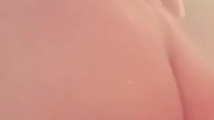 BBW milf having a shower showing her thick white booty