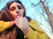 fingering ass outdoors
