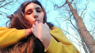 fingering ass outdoors