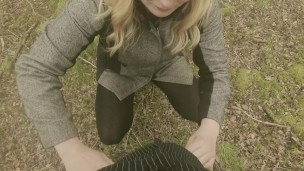 Blond teenager gives bbc a blowjob