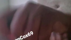 Dripping cum solo ebony