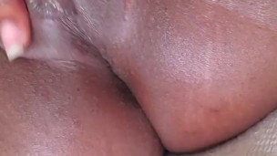 Up Close juicy tight ebony pussy