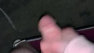 Jerking my cock in the middle of the street at 1AM