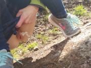 Releasing My Full Bladder Onto The Path 4/16