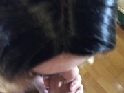 сочный минет с окончанием на лицо от первого лица 6/16