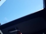 Can't wait! quickie in parking lot (loud moaning orgasm)