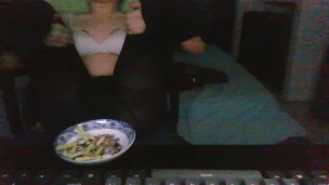 Smoking and masturbating in tights