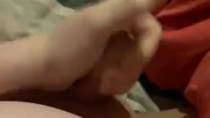 Got busy wanking my hard cock and moaning and big cumshot 