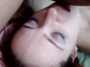 babe gives great blowjob and receive cum on her face 14/16
