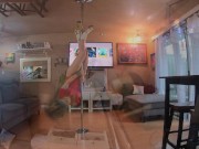 Horny athletic Milf smokes and rubs her pussy while stripping at home 4/16