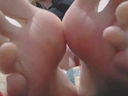 Voyeur femdom: pussy and feet worship POV in secret 10/16