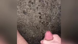Hot gay twink cum outdoor & Jerking off and CUM!