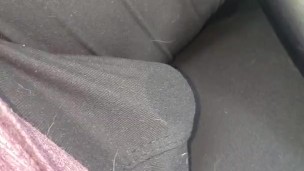 New car, new cum!! **driving & getting off with vibrator in my leggings**