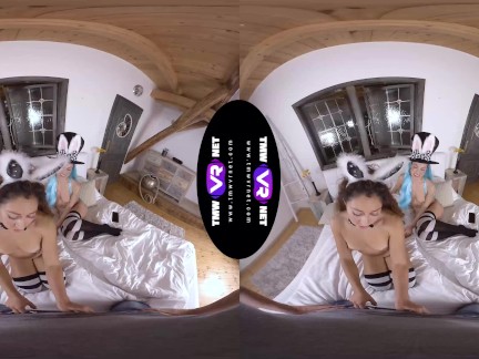 TmwVRnet - Alyssa Reece & Melody Petite - Lesbian fun gets ruined
