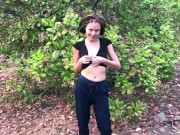 Outdoor footjob with Jenny Young. Much cum 1/16