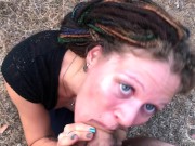 Outdoor footjob with Jenny Young. Much cum 3/16