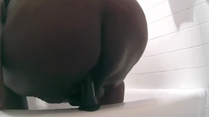BBW Milf Riding dick in the shower