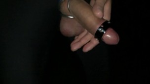 late night JOGGING ** TORTURING my DICK with 3 COCK RINGS in slow motion **