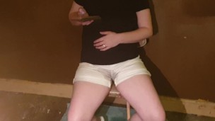 Alice - pissing my pants and socks on a chair! 