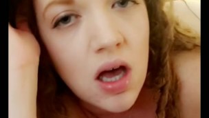 Red Head Milf Grinding on Vibrator