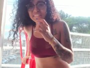 having fun on the balcony 12/16