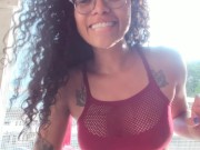 having fun on the balcony 8/16