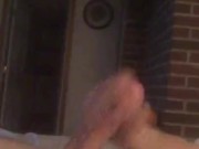 Stroking my hard cock 