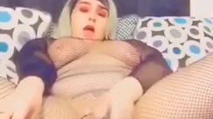 Dildo deep in pussy