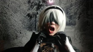 Nier automata cosplay: ahegao face
