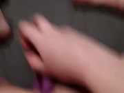 SNAPCHAT SEX: Pussy's so tight and wet the toy slips out!!