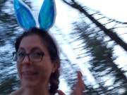 Cute Lil' Bunny Takes A Piss With Nipple Clamps On 14/16