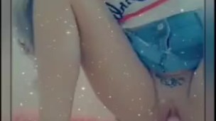 Smokeing hot chav slut big toys XL dragon tail anal beads 