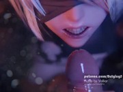 Yorha 2B handjob facial