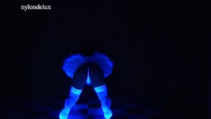 ANGEL IN WHITE STOCKİNG HANDS FREE CUM