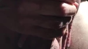 Close Up Cock Cums in the Sun