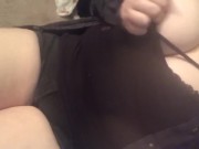 Showing pierced BBW teen tits