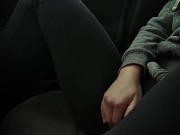 DONT TRY THIS! Having an orgasm while bf drives. Dripping yoga pants 9/16
