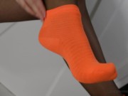 I take all this socks off right now