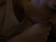 Sexy whore sucks dick while on the phone with boyfriend  14/16