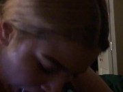 Sexy whore sucks dick while on the phone with boyfriend  3/16