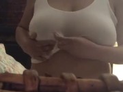 Big Indian Tits Teasing in White Top