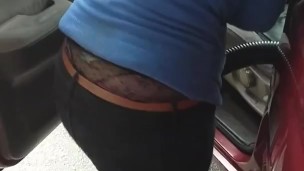 Getting watched at the car wash