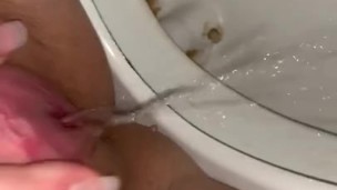 Sitting backwards on the toilet and enjoying this late night piss 