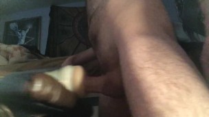 skinny white boy with thick cock fucks riley reid fleshlight contraption