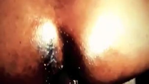 Brown 11" Dildo Fuckin' My Hairy Hole